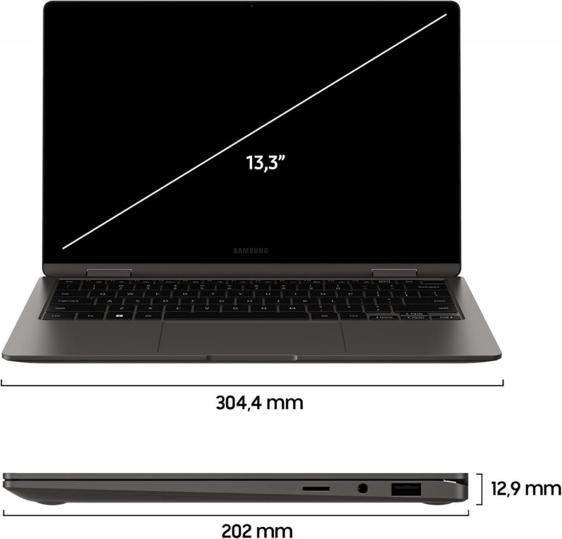 Dimensioni di Samsung Galaxy Book3 360