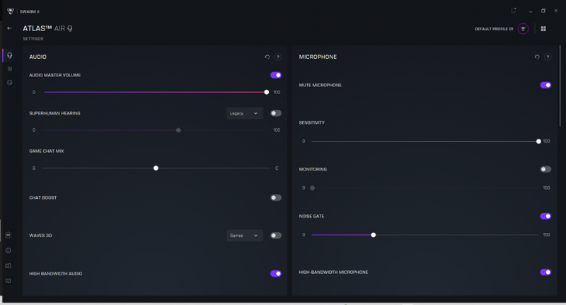 Queste sono solamente alcune delle regolazioni disponibili tramite l'app ufficiale delle Turtle Beach Atlas Air