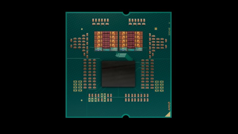 Shot del chip di una CPU Ryzen 9000 Shot del chip di una CPU Ryzen 9000