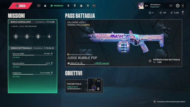 La pagina principale del client console di Valorant La pagina principale del client console di Valorant