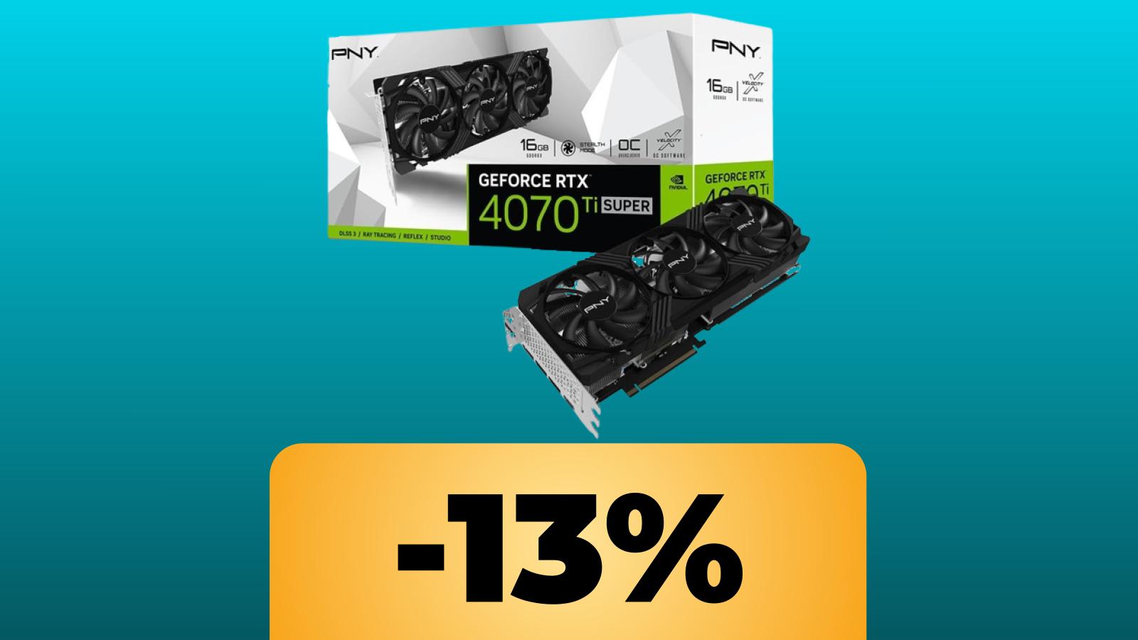 PNY GeForce RTX 4070 Ti Super 16GB Verto Overclocked è in offerta per l'Amazon Prime Day