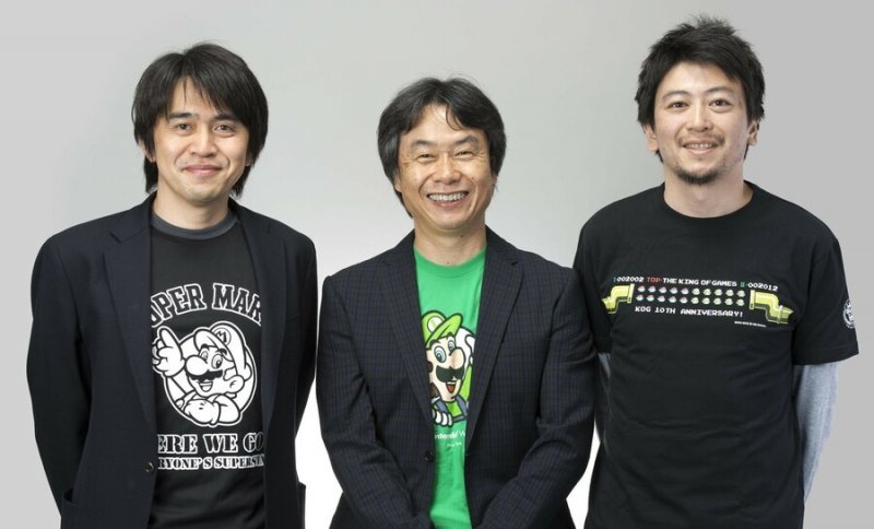 A partire da sinistra: Koizumi, Miyamoto e Motokura A partire da sinistra: Koizumi, Miyamoto e Motokura