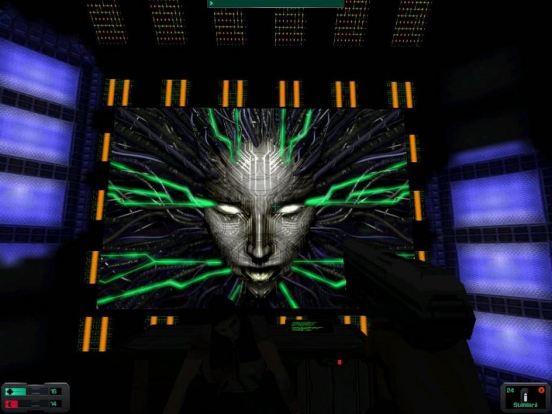 Shodan è l'IA che si affronta in System Shock e che a causa di un malfunzionamento ha sviluppato tratti umani Shodan è l'IA che si affronta in System Shock e che a causa di un malfunzionamento ha sviluppato tratti umani