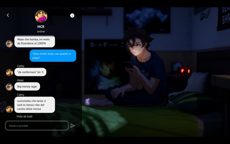 Lo smartphone è l'oggetto essenziale attraverso cui passano molti dialoghi con gli altri personaggi