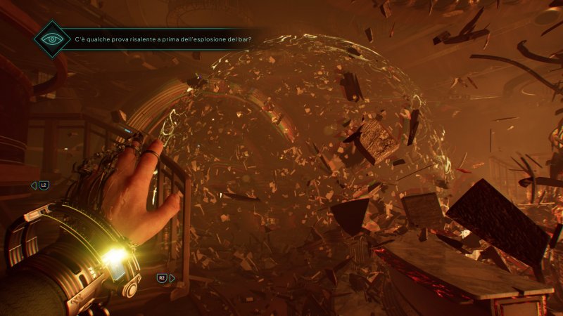 La luce dorata indica l'istante da controllare in Nobody Wants to Die