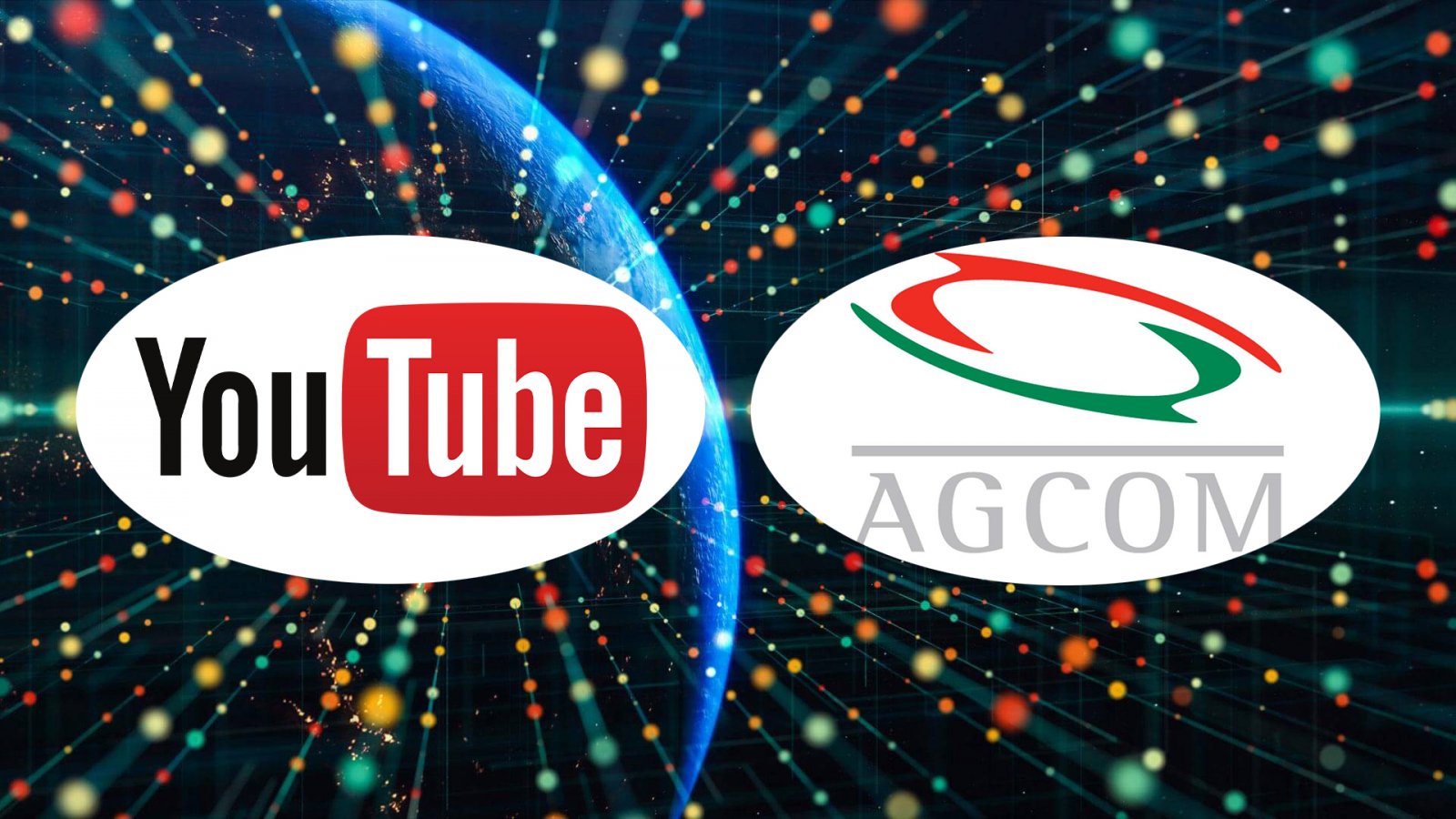 I loghi di YouTube e AGCOM