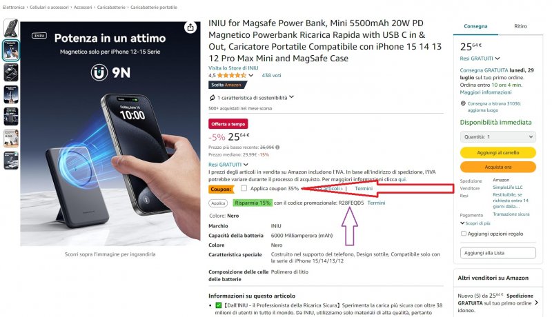 Dove trovare il coupon e il codice per lo sconto extra da inserire nel carrello