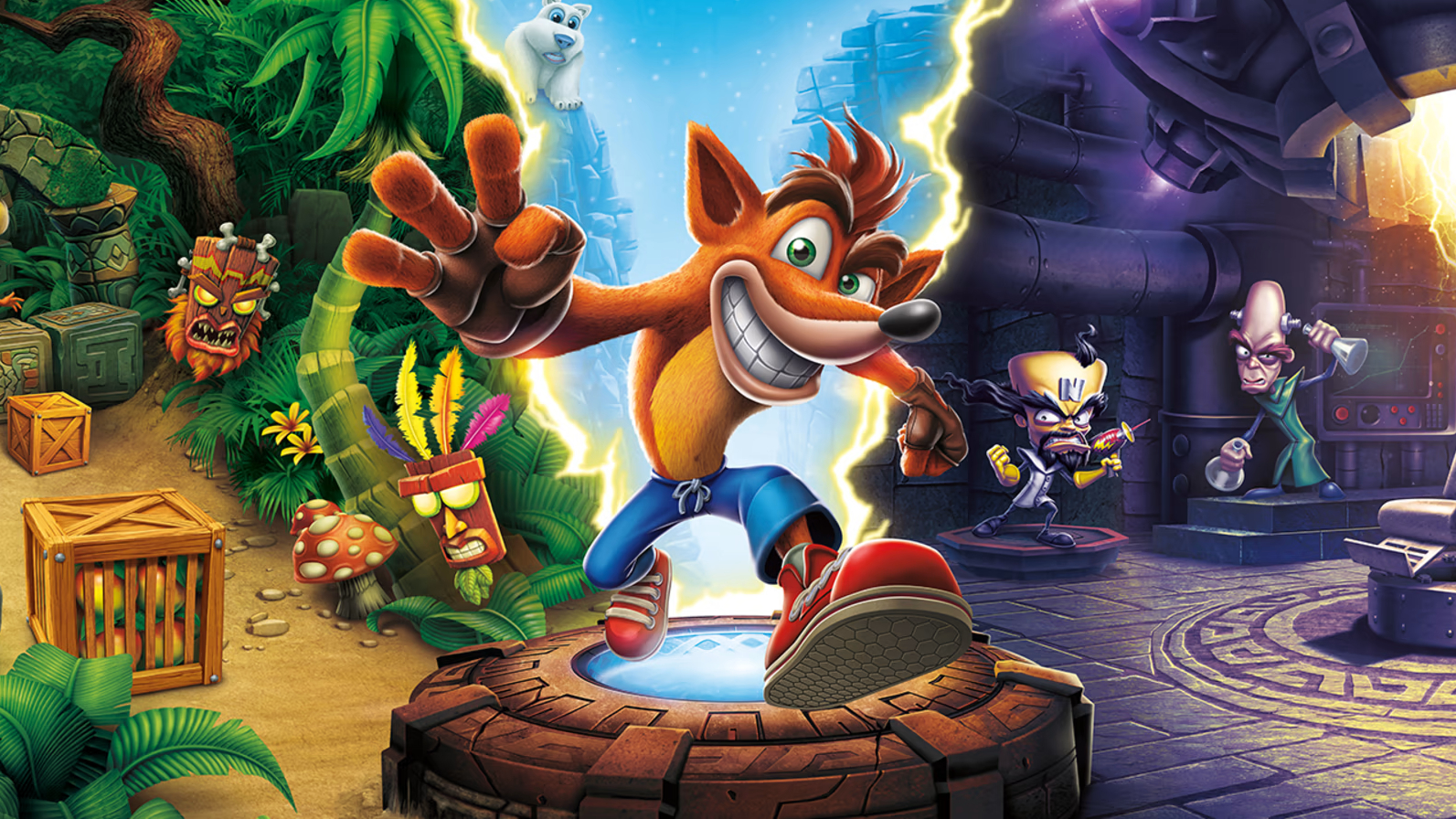 Crash Bandicoot nella copertina della N. Sane Trilogy