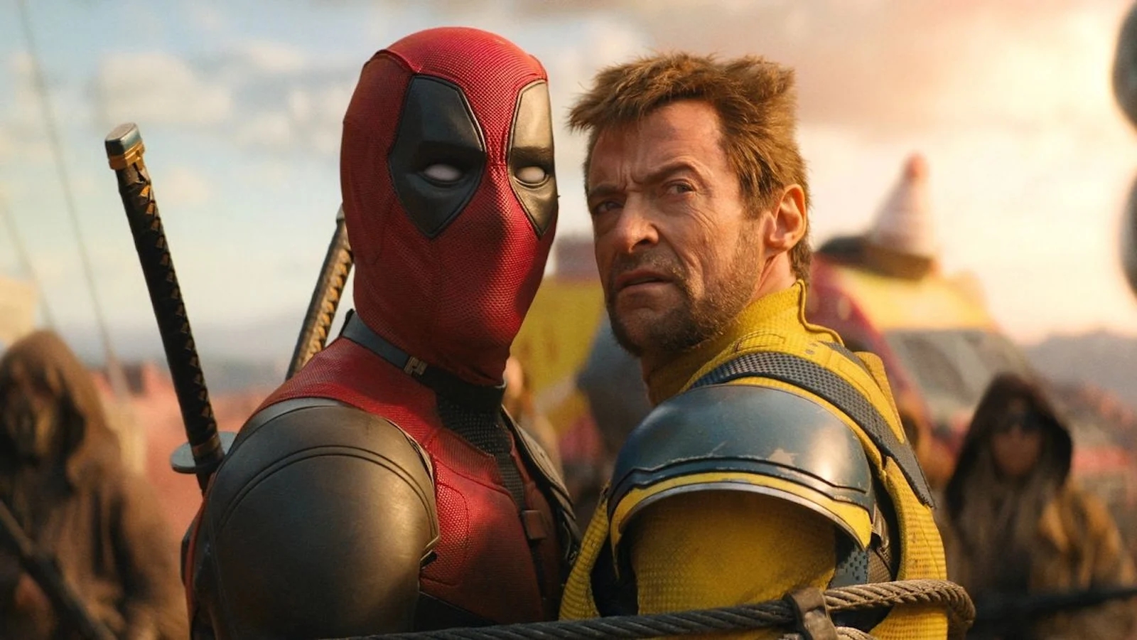 Due personaggi Disney: Deadpool e Wolverine