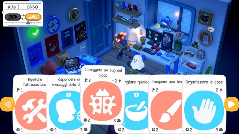 Le varie 'carte' applicabili a ogni livello di Uomo Esausto