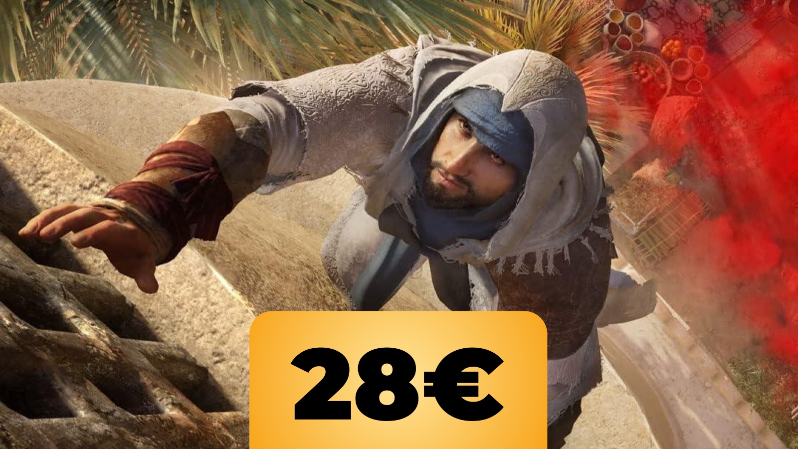 Il protagonista di Assassin's Creed Mirage e sotto il prezzo dell'offerta di Amazon