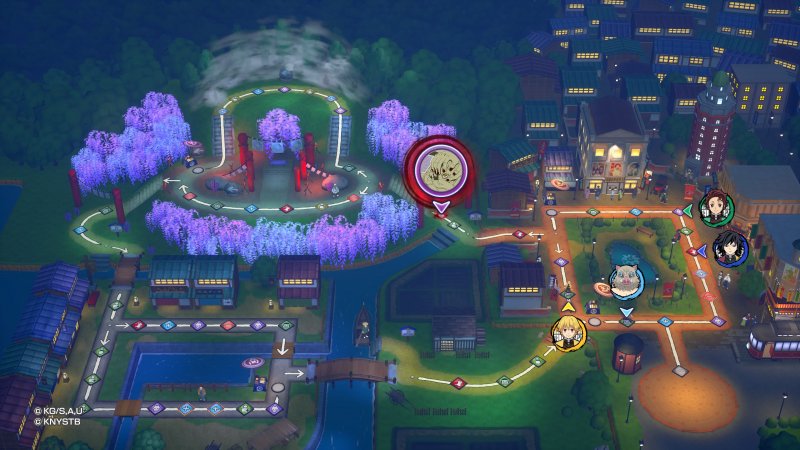 Una delle mappe di Demon Slayer: Kimetsu no Yaiba - Sweep the Board!