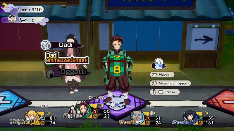 Tanjiro ha raggiunto una casella in Demon Slayer: Kimetsu no Yaiba - Sweep the Board!