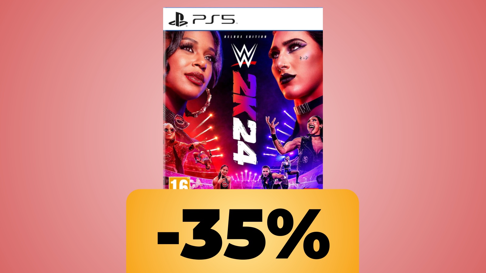 La confezione di WWE 2K24 e lo sconto di Amazon