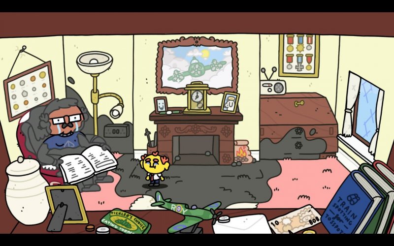 Una delle gag ricorrenti di Thank Goodness You're Here. Mi dispiace, amico mio, ma è troppo divertente