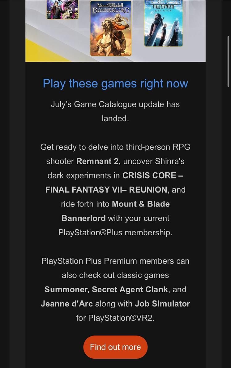 La mail di Sony che comunica l'arrivo di Secret Agent Clank