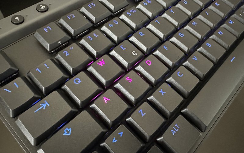 Il dettaglio dei copritasto della Logitech G G515 LIGHSTPEED TKL