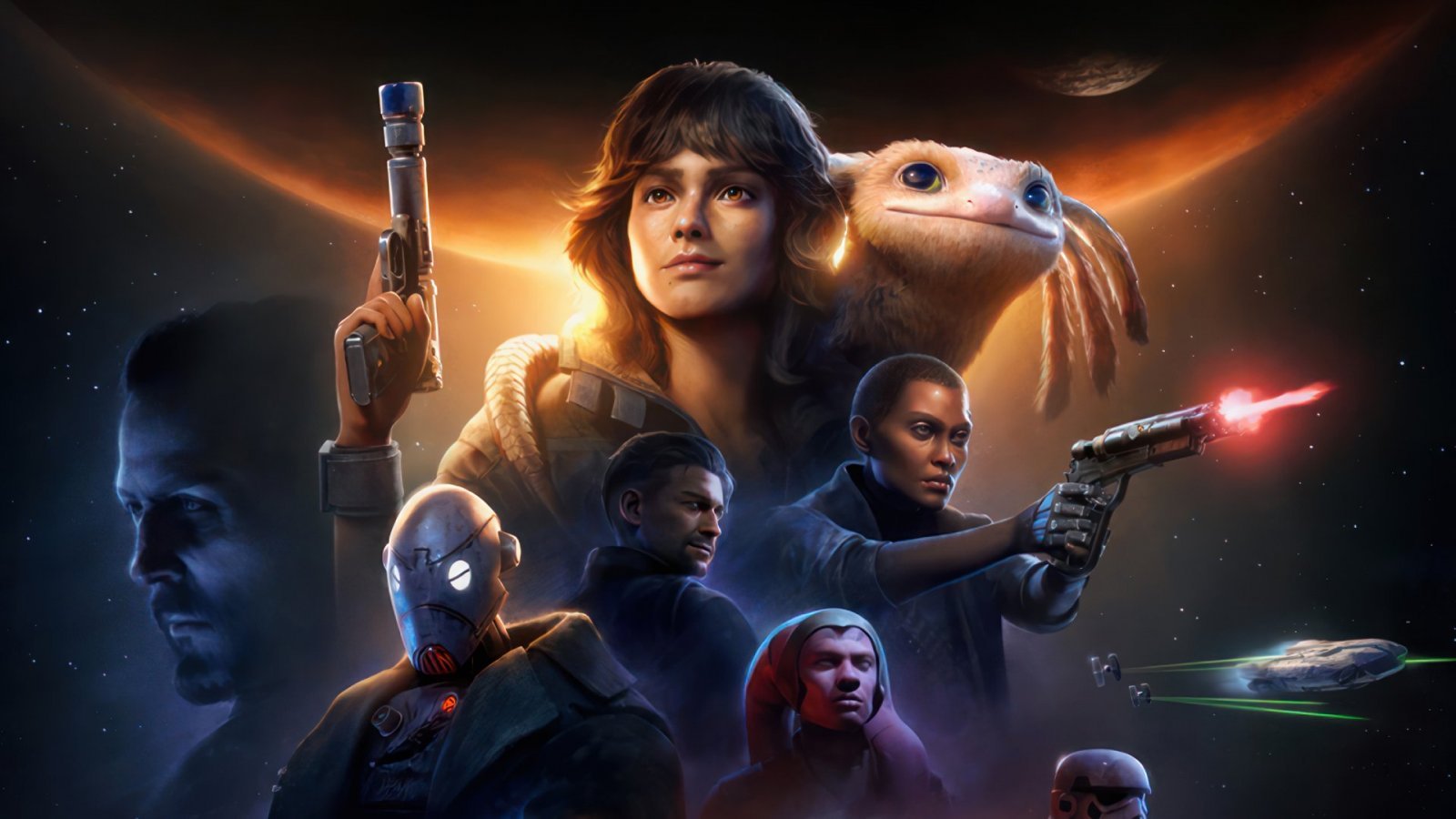 I protagonisti di Star Wars Outlaws nell'artwork ufficiale