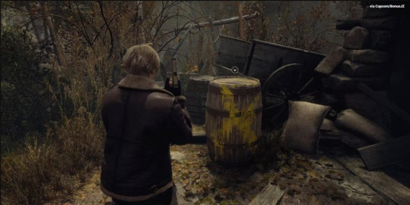 Un esempio della vernice gialla di Resident Evil 4