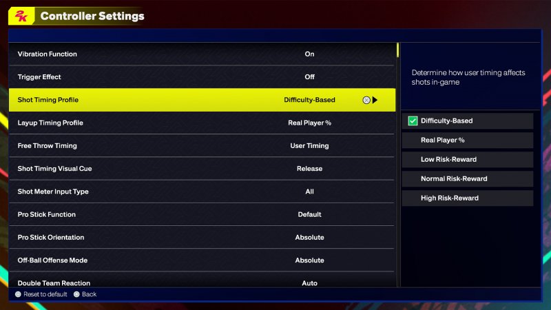 I nuovi settaggi per il controller