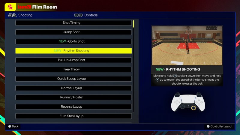 Il menù del Pro-Stick Rhythm Shooting