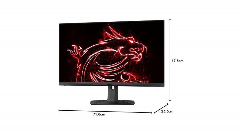 Le dimensioni del monitor da gaming MSI MAG321QR-QD