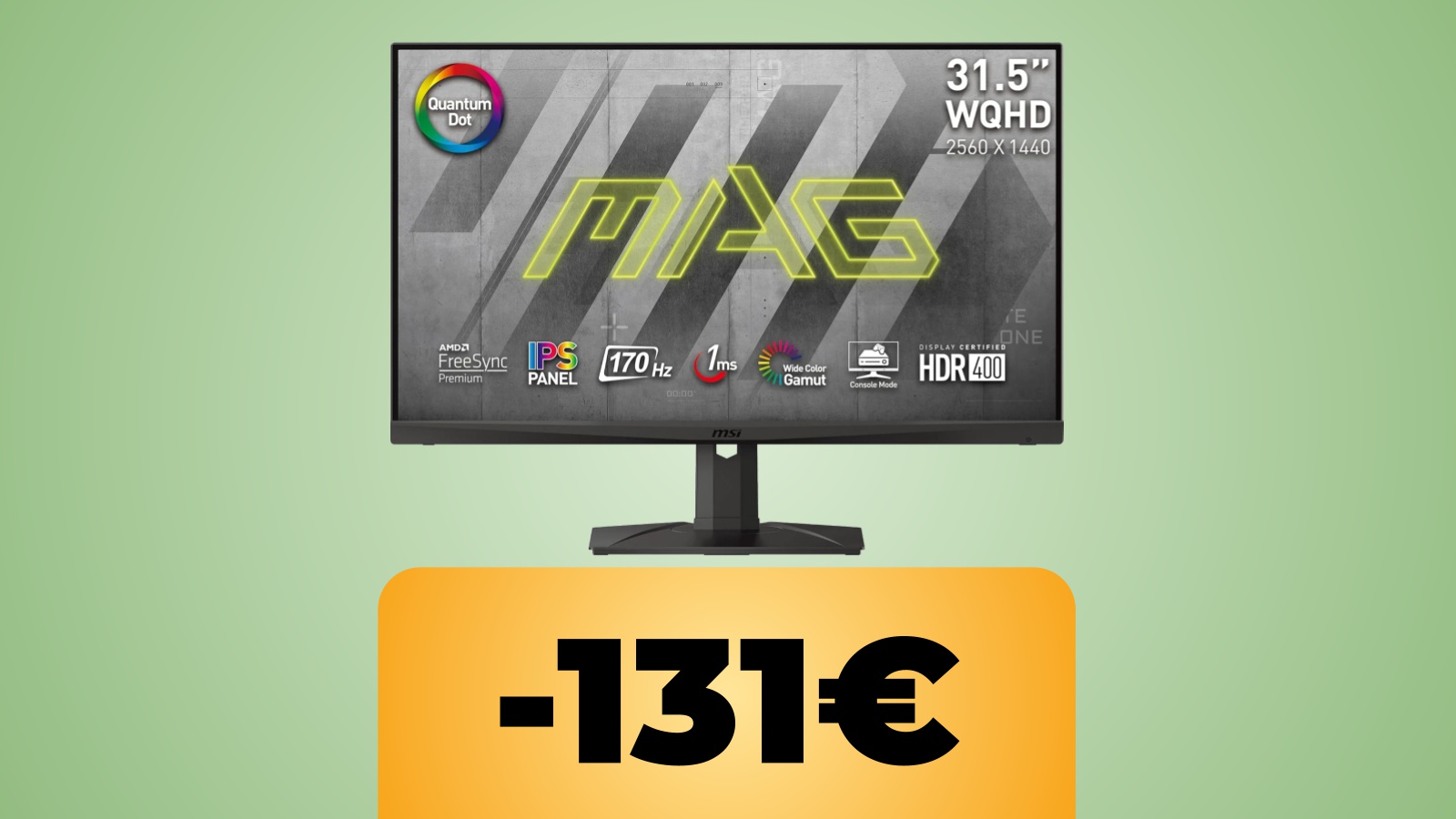 Il monitor da gaming MSI MAG321QR-QD e lo sconto di Amazon