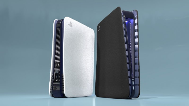 Uno dei tanti render non ufficiali di PS5 Pro che circolano in rete