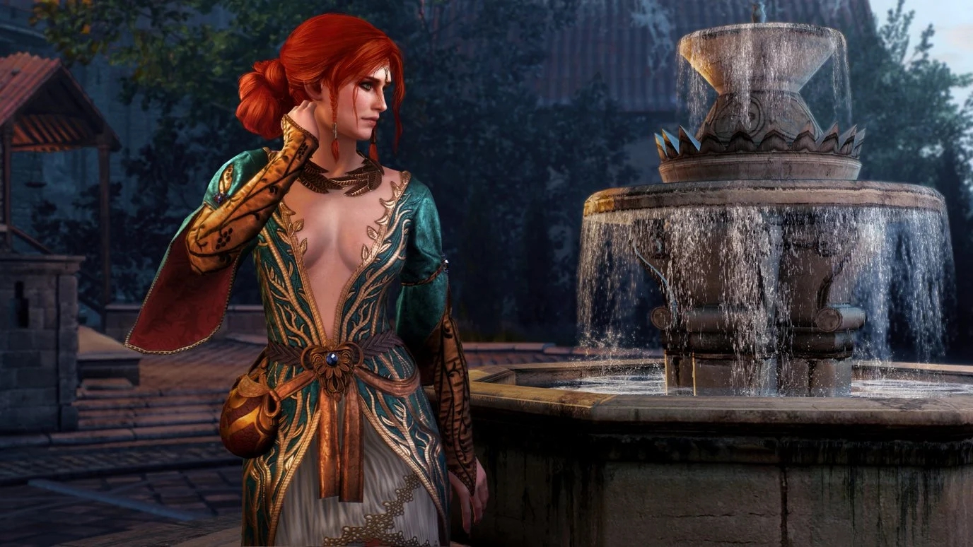 Triss Merigold in abito verde da The Witcher