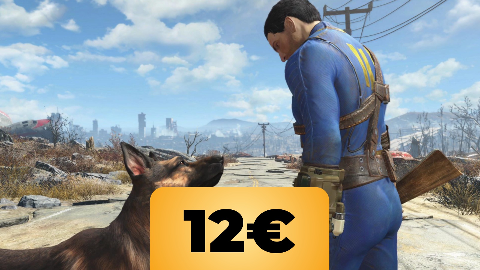Il cane Meatdog e il protagonista di Fallout 4 e il prezzo di Amazon