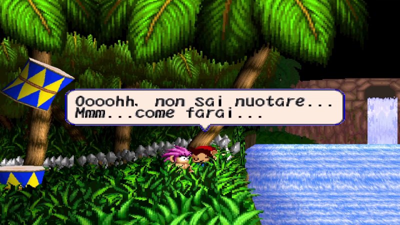 Tombi! è stato un mix esplosivo di meccaniche di vari generi pronte a intersecarsi lungo fondali in 2.5D Tombi! è stato un mix esplosivo di meccaniche di vari generi pronte a intersecarsi lungo fondali in 2.5D