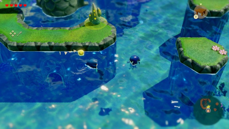 L'acqua di Echoes of Wisdom sembra profusa da un tubetto di tempera ciano L'acqua di Echoes of Wisdom sembra profusa da un tubetto di tempera ciano