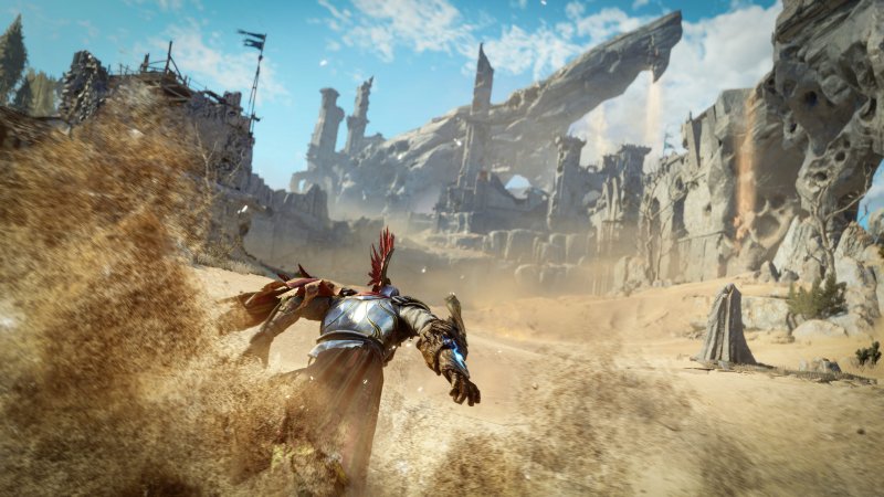 An image of Atlas Fallen with its particular desert setting