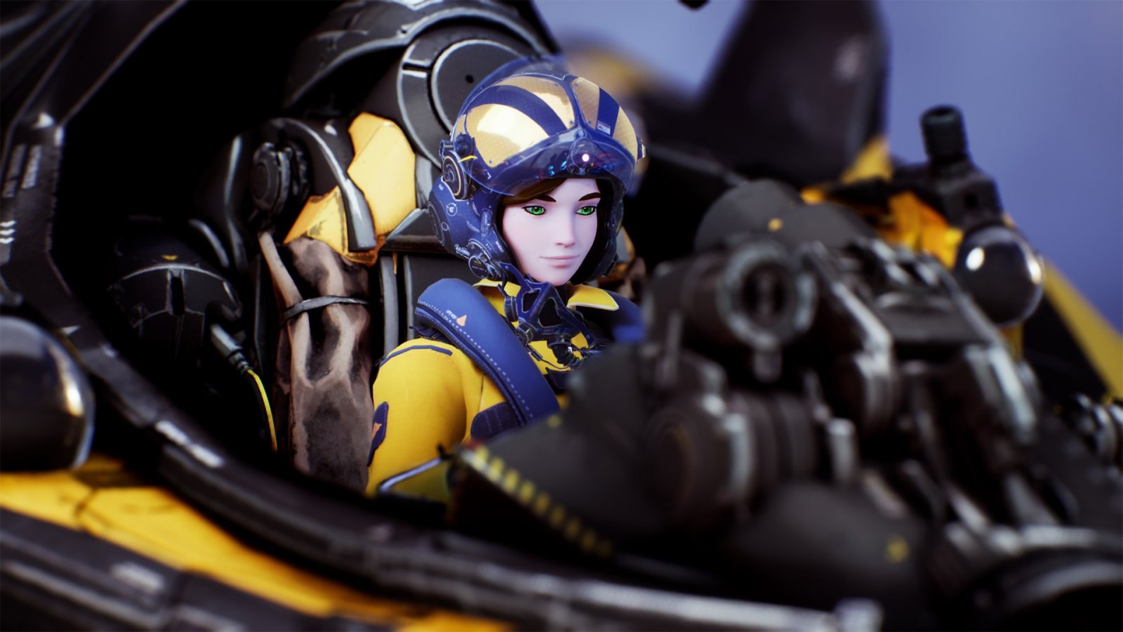 La protagonista di CYGNI: All Guns Blazing