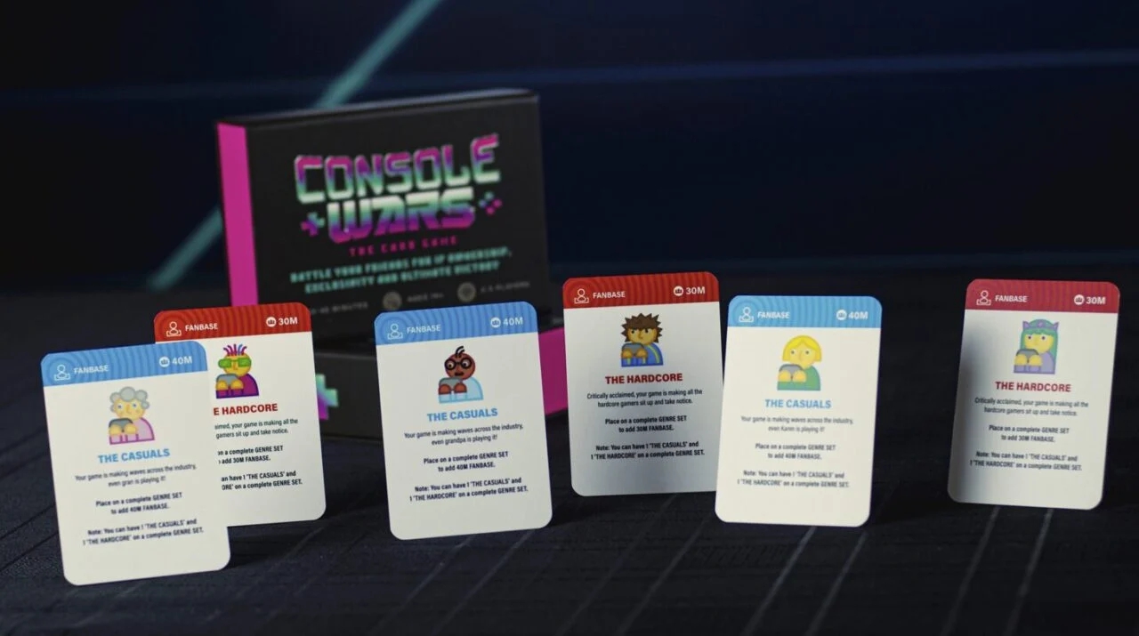 Alcune delle carte di Console Wars