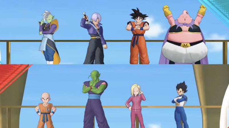 Ecco come sarà la schermata prepartita che annuncia i personaggi di ciascuna squadra in Dragon Ball Project: Multi