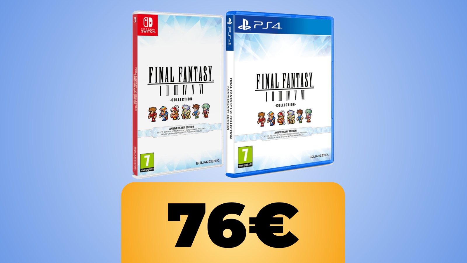 Final Fantasy I-VI Collection Anniversary Edition per Switch e PS4 e il prezzo su Amazon Italia