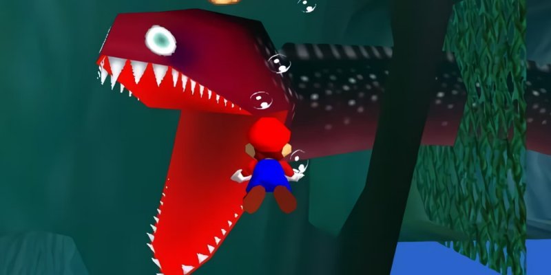La murena gigante di Super Mario 64 ha popolato gli incubi di tanti giocatori La murena gigante di Super Mario 64 ha popolato gli incubi di tanti giocatori