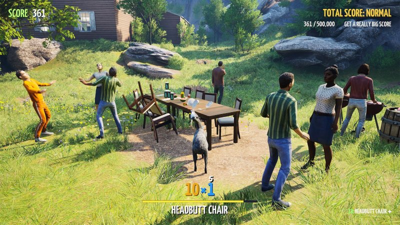 Una scena di vita normale per una capra Una scena di vita normale per una capra