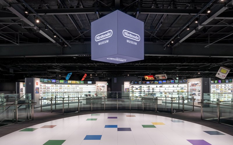 L'area espositiva e archivistica del Nintendo Museum
