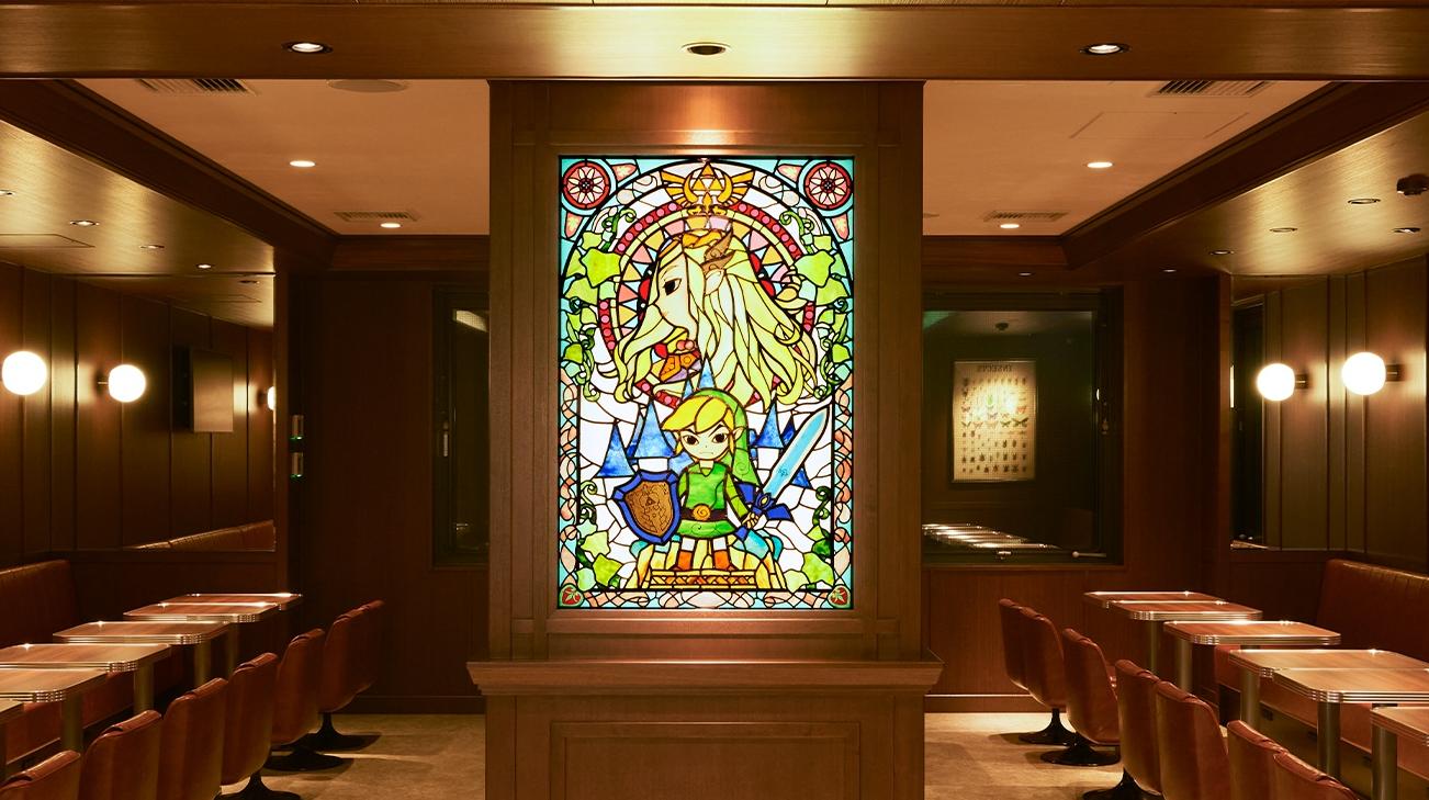 La vetrata di zelda nel museo Nintendo