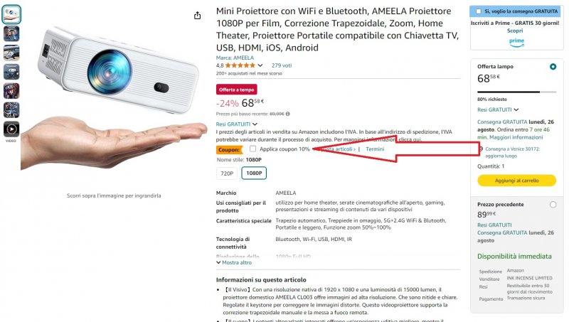 Dove attivare il coupon