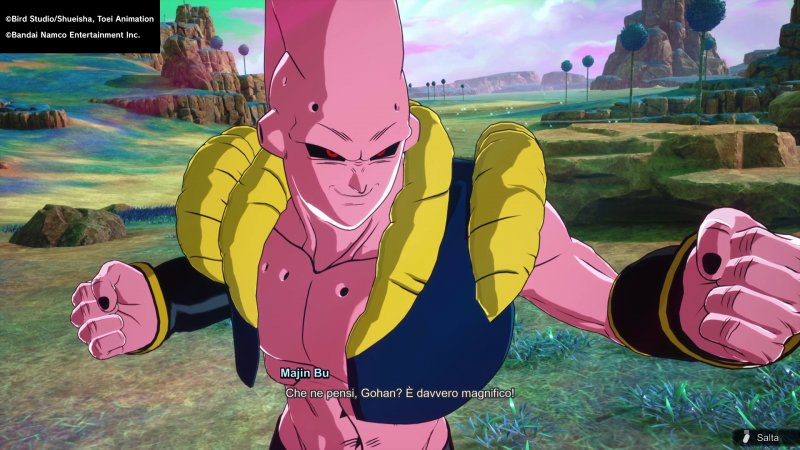 Se Super Bu si trova a sfidare Gohan, ha dialoghi, introduzioni e anche animazioni personalizzate che rendono il combattimento più autentico