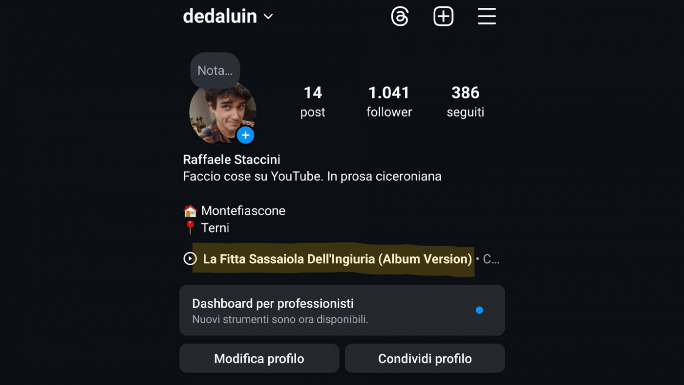 Instagram permette ora di aggiungere una canzone al profilo in perfetto ...