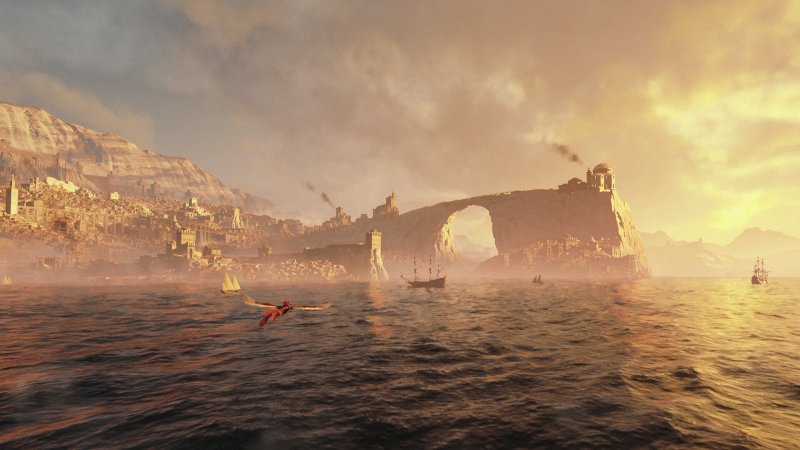 Un tratto marittimo al tramonto di Greedfall 2 Un tratto marittimo al tramonto di Greedfall 2