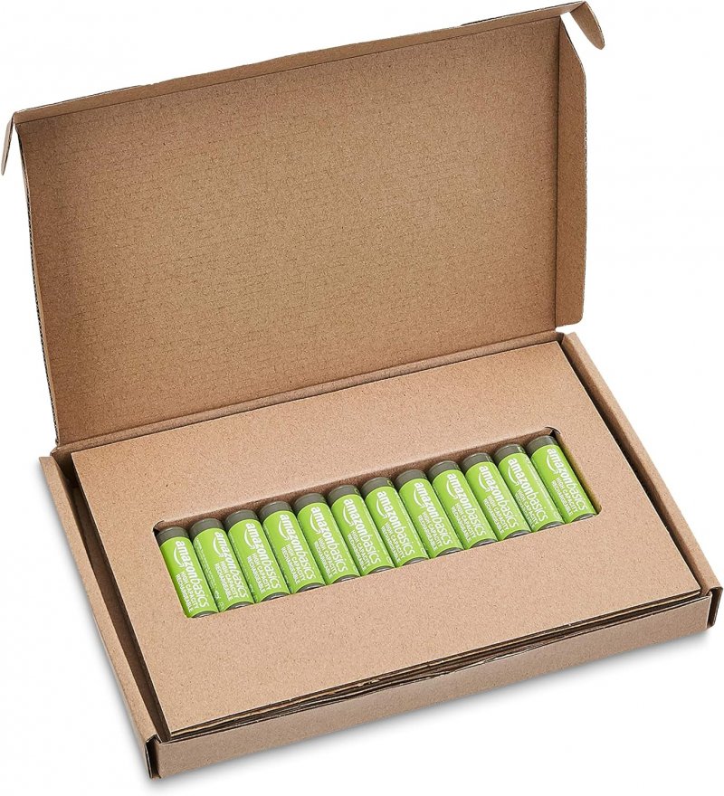 La confezione delle batterie Amazon Basics