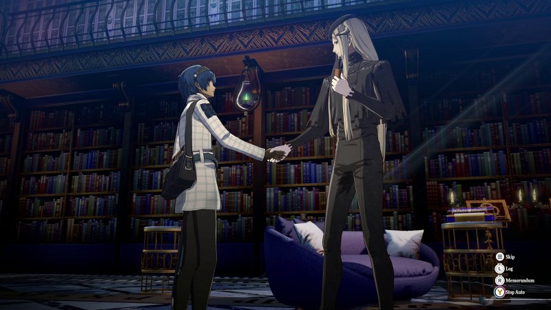 Due personaggi di Metaphor: ReFantazio si stringono la mano