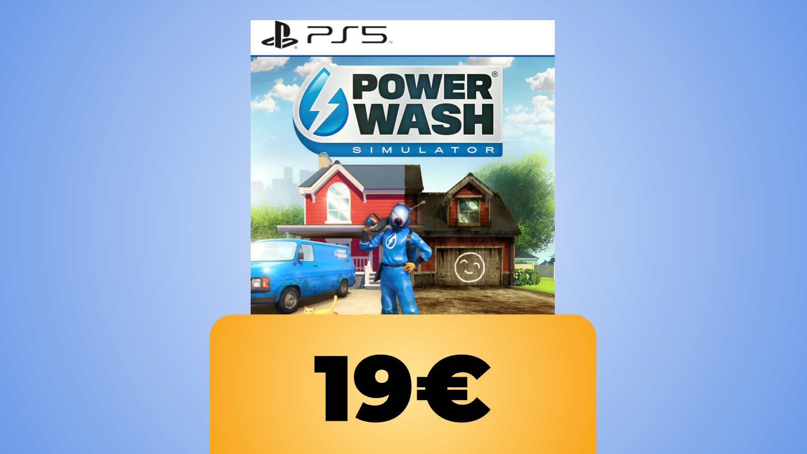 La confezione di PowerWash simulator e il prezzo su Amazon