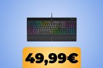 La tastiera cablata a membrana Corsair K55 RGB PRO XT è al prezzo più basso di sempre su Amazon - Notizia