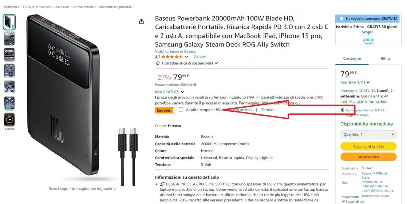 Dove attivare il coupon su Amazon